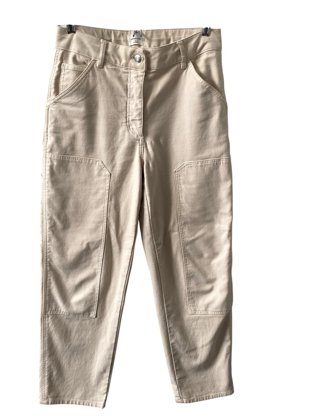 Aritzia Wilfred Cream High Rise Relaxed Cargo Utility Pants 4